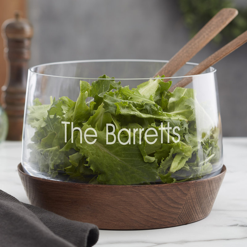 Personalization Mall Beech Wood Salad Bowl