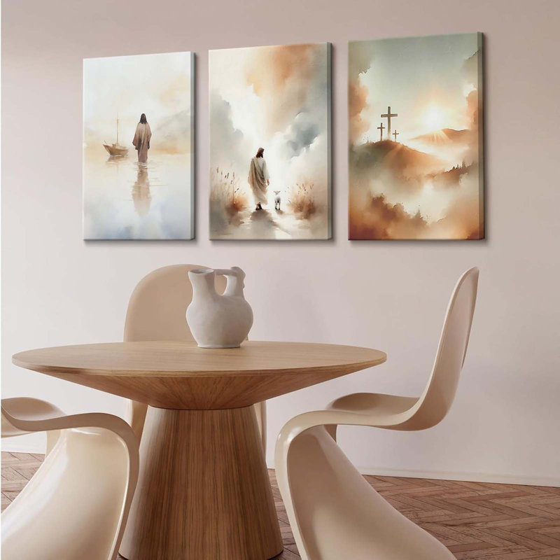 3 Piece Wrapped Canvas Print, 40 cm H x 90 cm W
