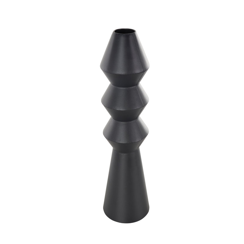 Vase cannelé en métal Cole And Grey, H 24,4 po x l 6,3 po x P 6,3 po