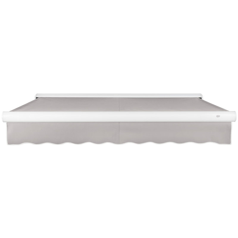 Awntech Key West Patio Retractable Awning with Cassette, Gray, 10' W × 7.5' D, Right Side