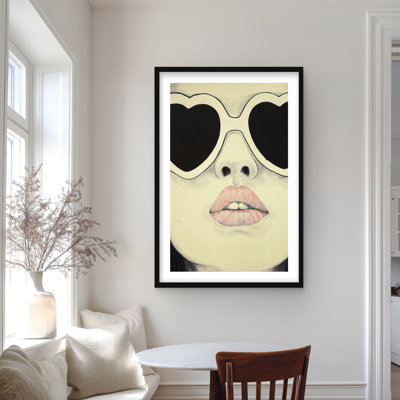 Young Lady with Glasses - Modern Office Framed Print Decor