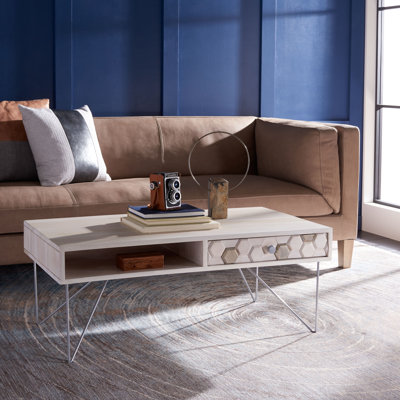 Solid Wood Top Coffee Table