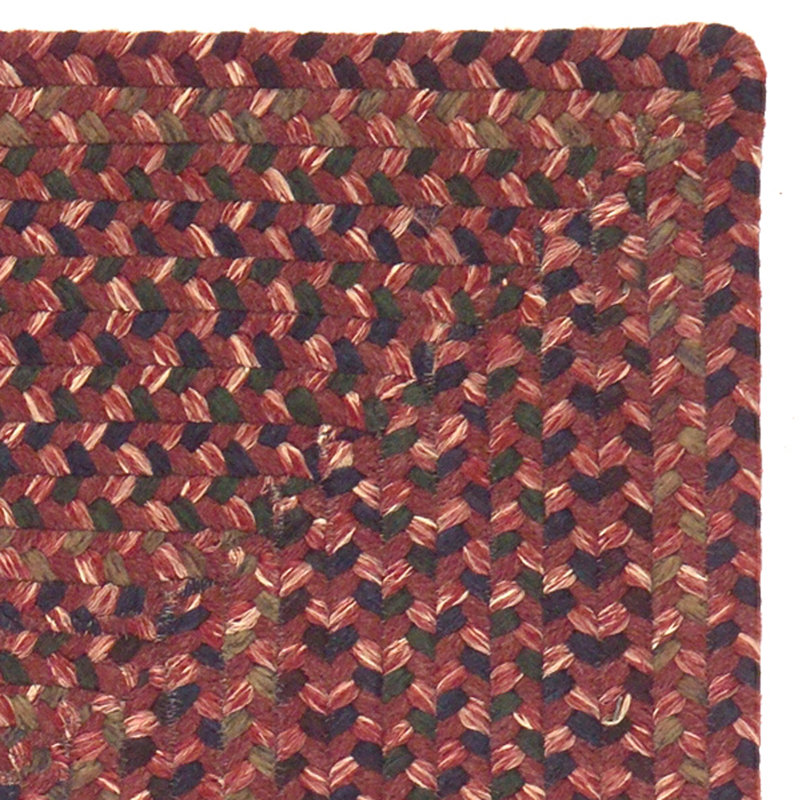 Tapis réversible en mélange de laine Nisan - rouge, Tapis de couloir 2 pi x 11 pi