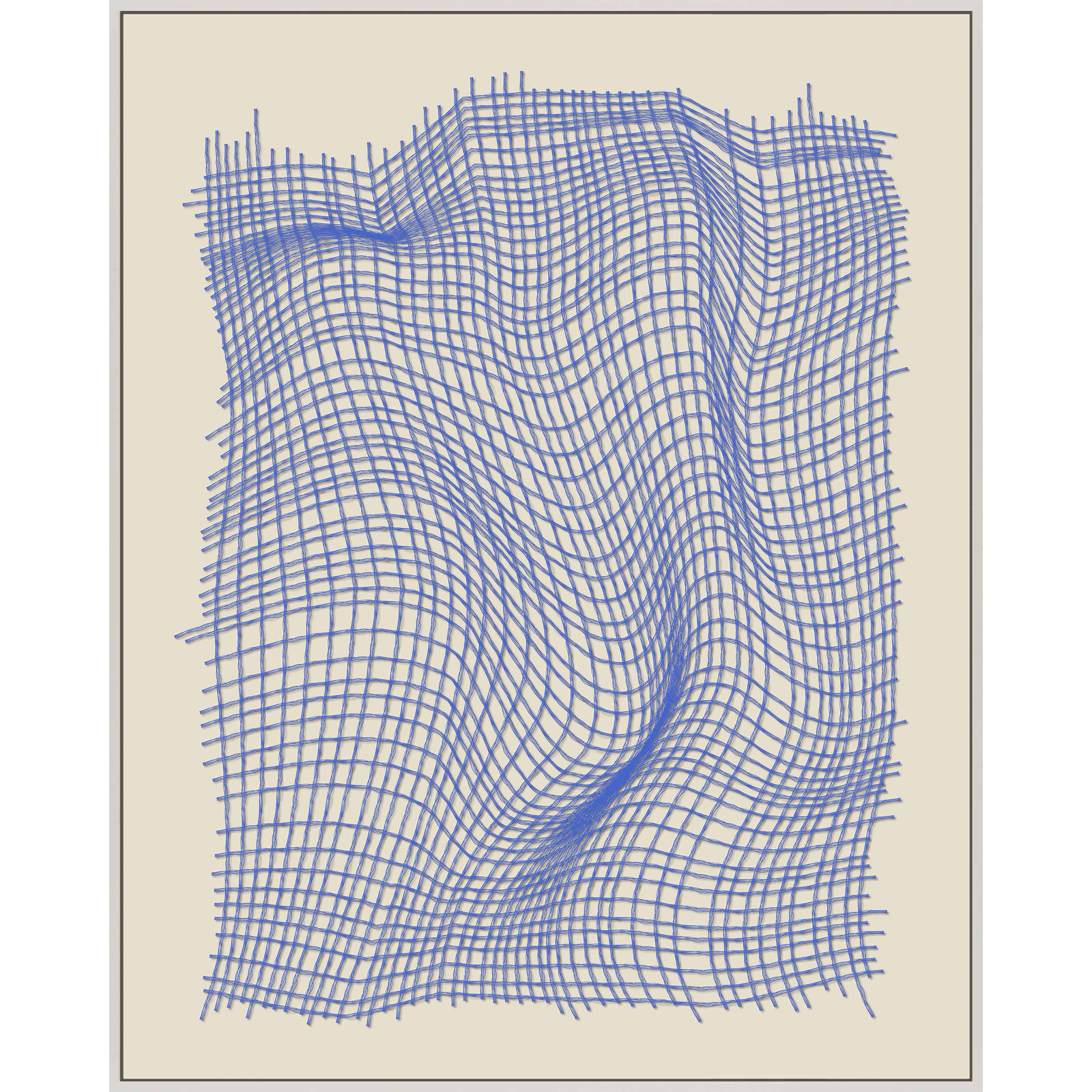 Netting 2 Print by Jacques Pilon, White Single Structure Framed Canvas, 50" H x 40" W x 1.25" D