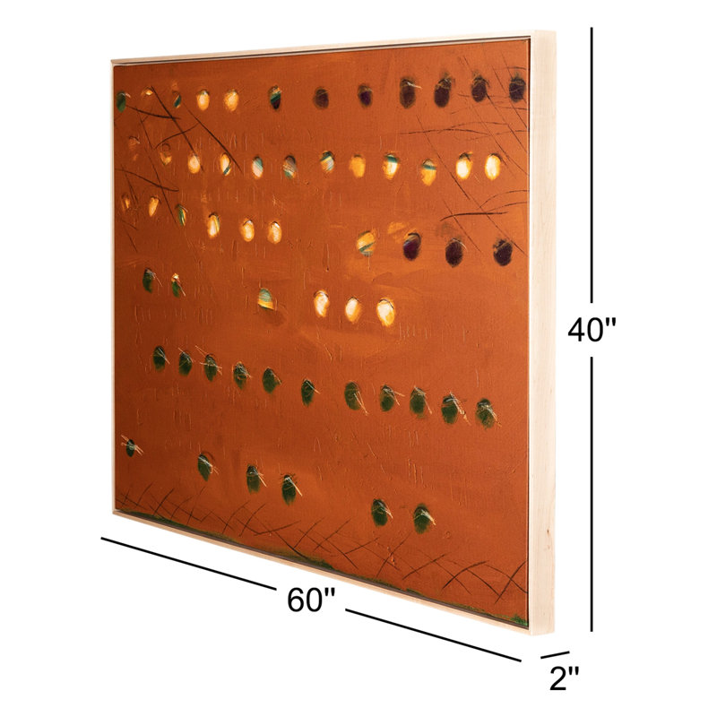 X Spot Rust Painting by Jamie Beckwith, 40" H x 60" W x 2" D