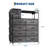 Industrial Storage Dresser with Charging Station & Lights, Fabric Drawers Organizer-168938667
