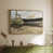 Toile avec cadre flottant or