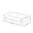 Creamy Style Pink Straight-layout Sofa
