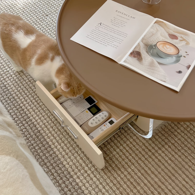 Table basse ronde avec table d'appoint ronde