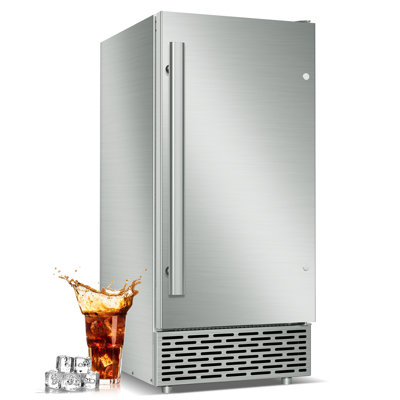 Under Counter Ice Maker Machine Commercial - 120lbs/24h With 30lbs Ice Storage Bucket & Reversible Door, Built-In Freestanding Ice Machine, Automatic | Fridge.com