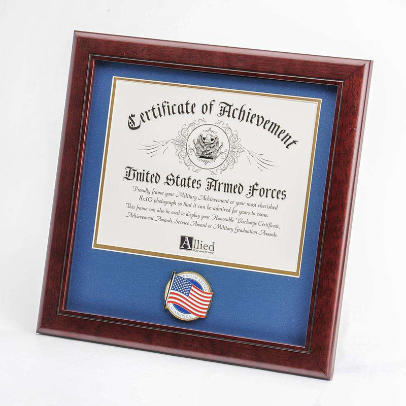 Cadre de certificat médaillon american flag Meaghan