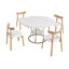 Ensemble de table de salle à manger extensible 43 po pour 4 à 6 personnes avec 4 chaises en bois massif