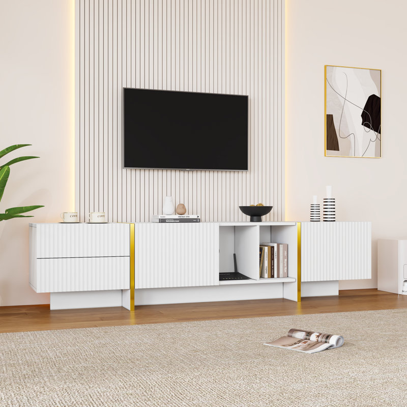 Albertien Unfinished TV Stand for TVs up to 85"