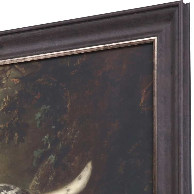 «Grey Spots Hound», art encadré brun