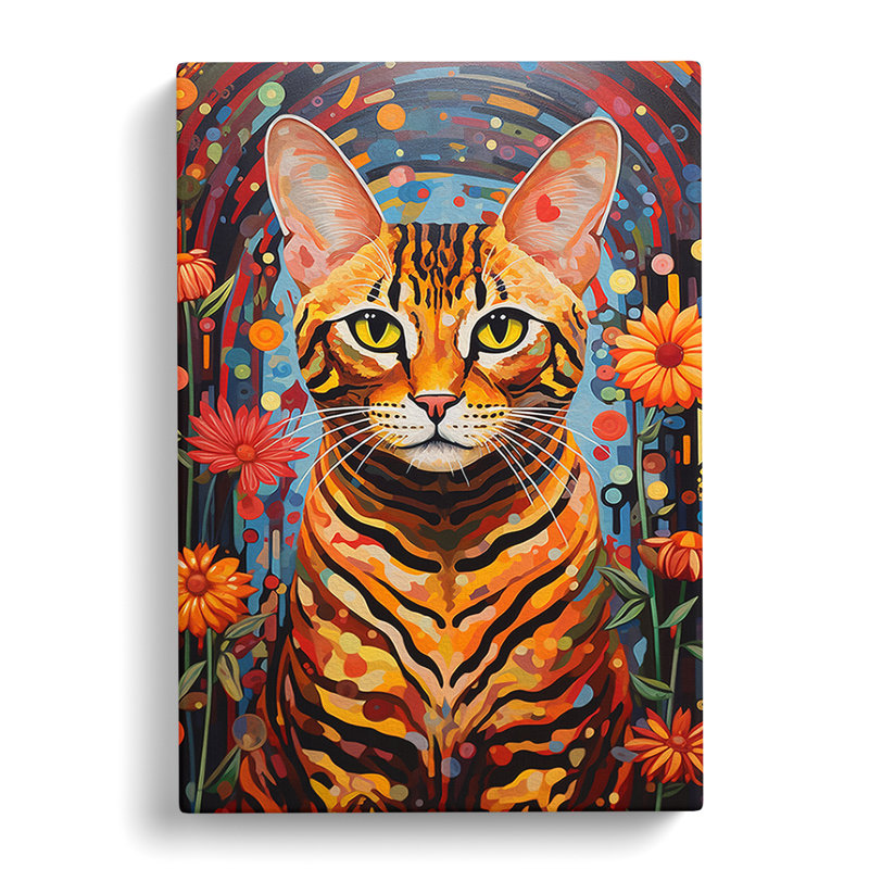 Bengal Cat Modern - Wrapped Canvas, 76cm H x 50cm W x 3cm D