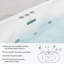 Baignoire autoportante en acrylique Jet Massage à débit d'eau avancé de 71 pouces avec jets de bulles, réglage manuel de la pression d'air pour spa et bain relaxant