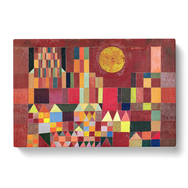 Slot Og Sol by Paul Klee - Wrapped Canvas Painting, 40cm H x 60cm W x 3cm D