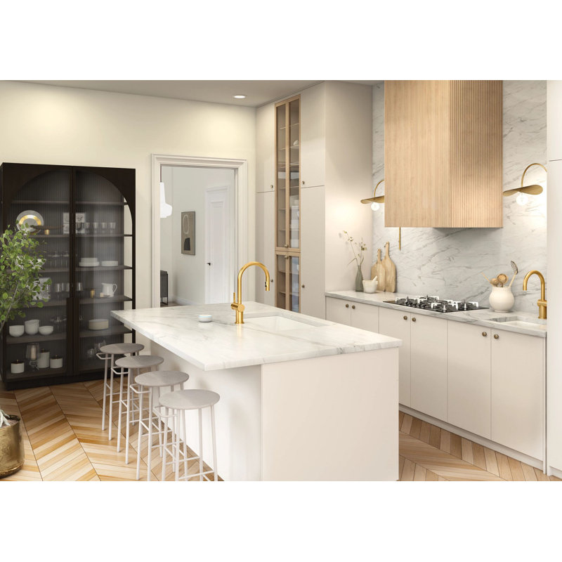 Moen Cia Pull Down Single Handle Kitchen Faucet, Brushed Gold