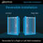Porte de douche coulissante simple sans cadre H 76 po avec technologie ClearMax™ Enigma-XO-30285503
