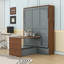 Lit escamotable en bois avec bureau-865107394