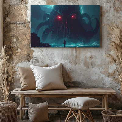 Wall Art Canvas Cthulhu Rising Canvasepic Cosmic Horror Sea Monster