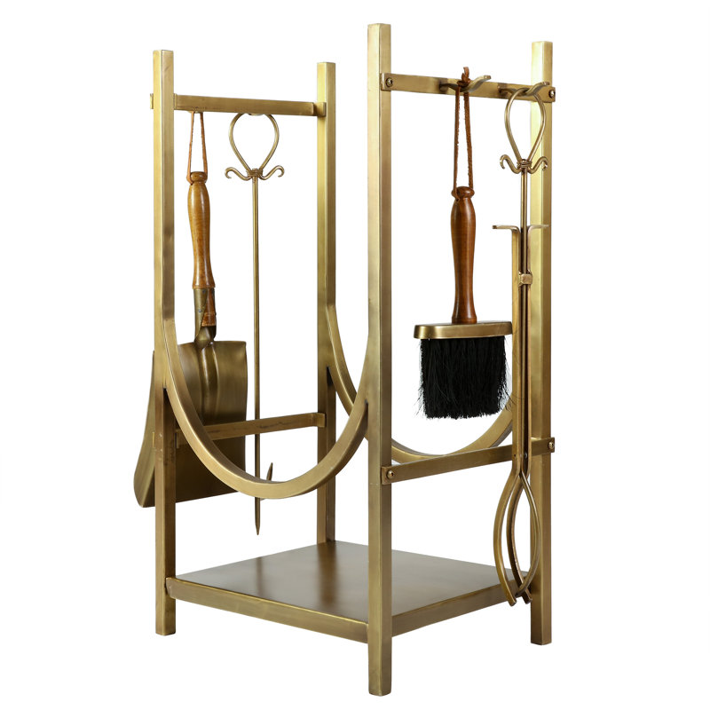 Amaron Metal Log Rack, Gold