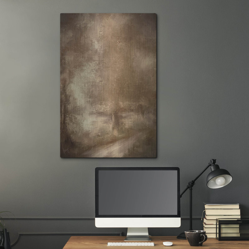  'Antique Landscape' by Ashley Bradley Metal Wall Art, H 36 po x l 24 po