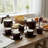 11 Piece Brown Ceramic Teapot Set-628207397