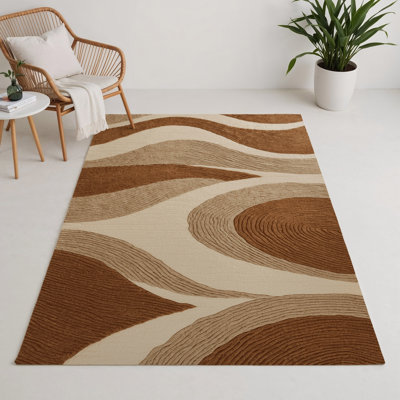 Tapis d'intérieur et d'extérieur brun Nature