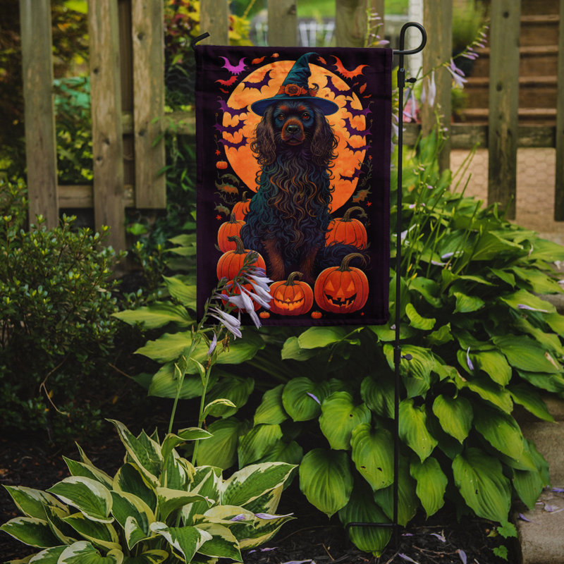 Drapeau de jardin d'Halloween en polyester Jalesa, 15,5 po x 11,25 po
