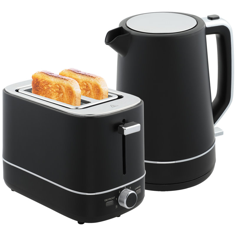 Kettle and Toaster Set, Black