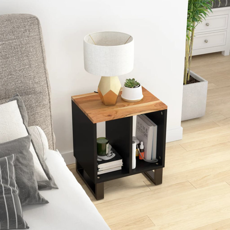 Sled End Table, Brown