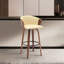 Tabouret de bar pivotant 30 po en similicuir crème