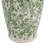 White Ceramic Flower Vase With Green Floral Pattern-91637190