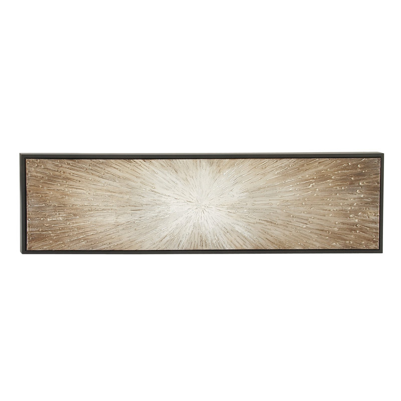 73" x 22" Brown Radial Starburst Canvas Wall Art