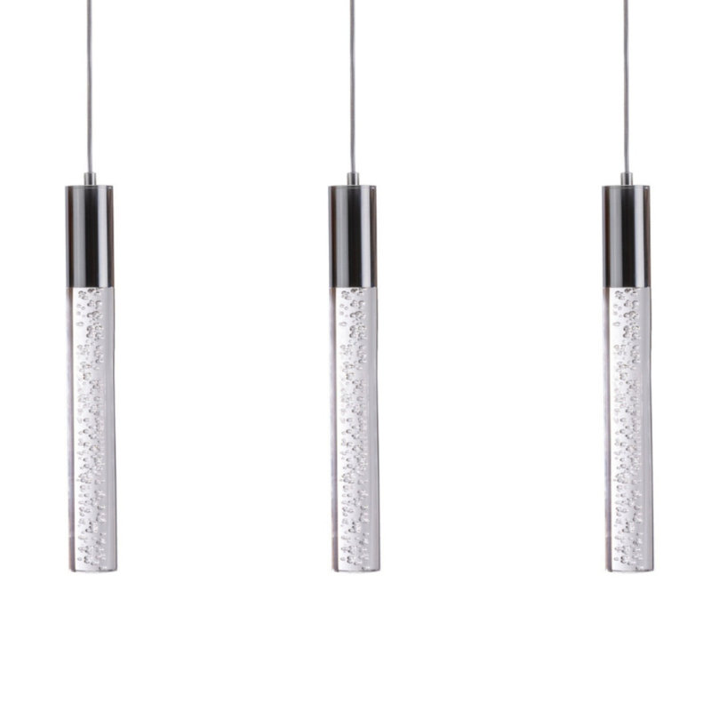Lustre cylindrique à DEL 3 lumières pour îlot de cuisine Hopp