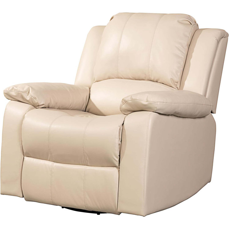 Fauteuil inclinable électrique en cuir Wilderich, Similicuir beige