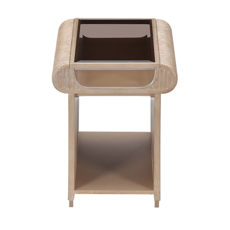 West Kensington End Table - Medium Espresso, Tan