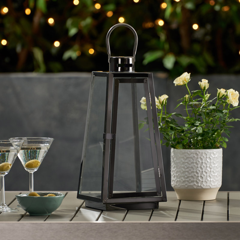15'' Outdoor Lantern, Black