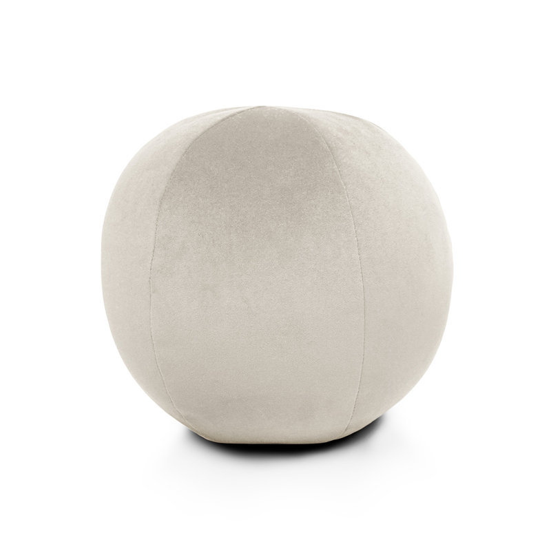 Posh Ball Circular Pillow Cover & Insert, 12"H x 12"W, Ivory