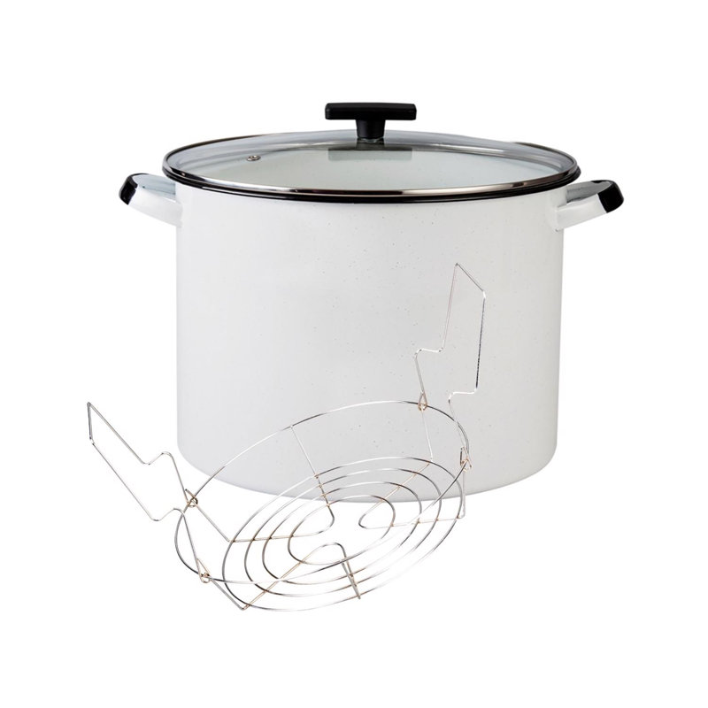 Autocuiseur en céramique sur acier Granite Ware 21 pintes blanc