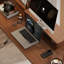 Bureau en bois d'hévéa et en métal Exquis-928372989