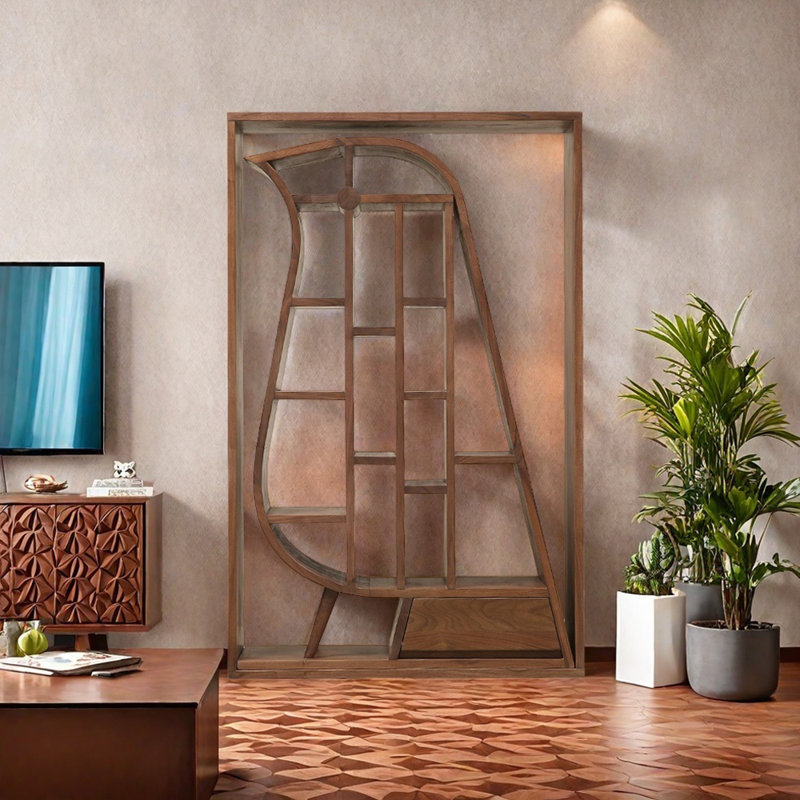 Chinese style all solid wood creative bookcase