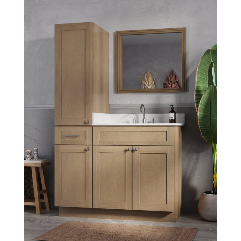 Ensemble de meuble-lavabo simple 45 po Disar, Chêne naturel