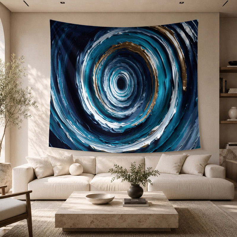 Tapisserie murale Sci Fi Wormhole, 68 po x 80 po