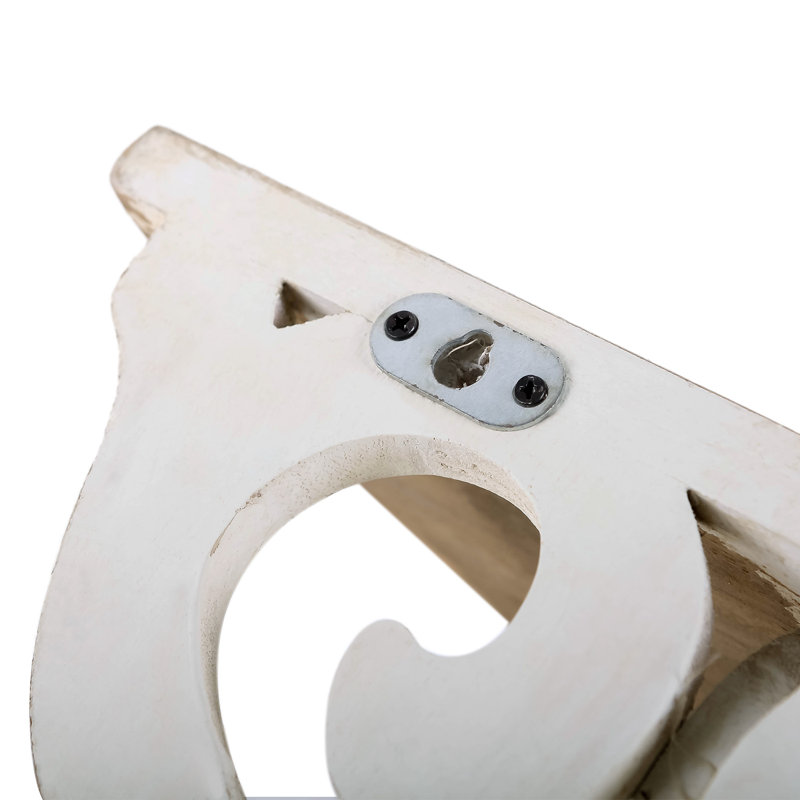 Aslean 2 Piece Half-circle Solid Wood Accent Shelf with Live Edge