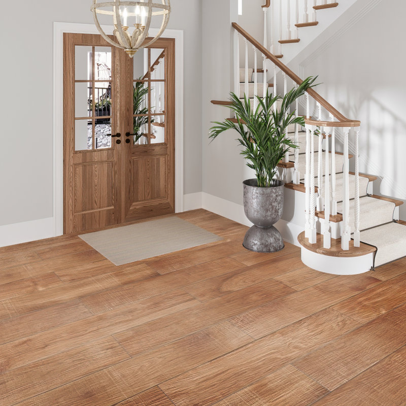 Bois 7.87 in. x 47.25 in. Porcelain Rectangular Wall and Floor Tile (15.49 sq. ft./case), Natural 
