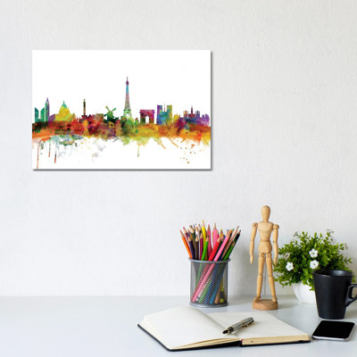 Paris, France Skyline by Michael Tompsett - Wrapped Canvas Gallery-Wrapped Canvas Giclée