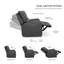 Très grand fauteuil inclinable électrique en similicuir de 48,5 po avec repose-tête réglable-997284780