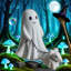 Figurine d'Halloween fantôme effrayant qui marche pour la maison Décoration de jardin extérieur (garçons)